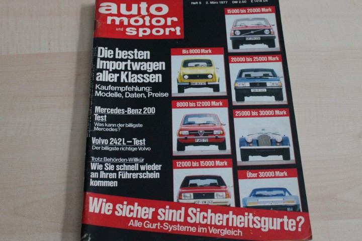 Deckblatt Auto Motor und Sport (05/1977)